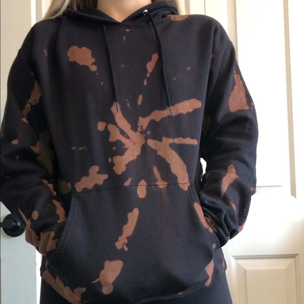 Bleach dyed hoodie